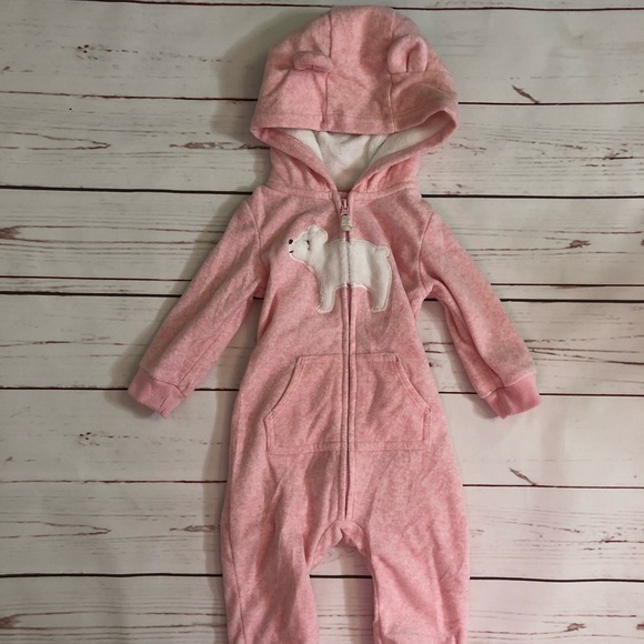 Carter's Other - *5 for $25*Carter’s Pink Bear Body Suit ear hood
